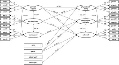 Support From Parents, Peers, and Teachers Is Differently Associated With Middle School Students’ Well-Being